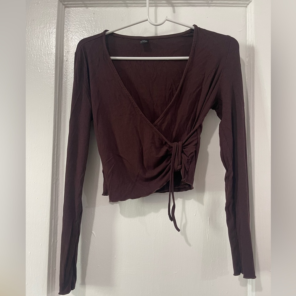 SHEIN Deep V-Neck Top